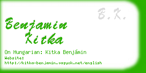 benjamin kitka business card